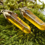 Botanical Amber Earrings by AlgizStudio