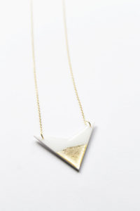 gold dipped minimalist necklace 